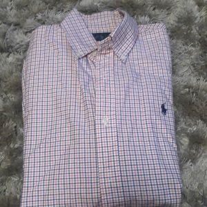 Ralph Lauren plaid button down.  Men’s small